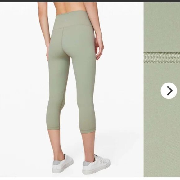 Lululemon Wunder Under Crop High-Rise Mint Green Luxtreme 21" Legging, Size 6 - Picture 2 of 13